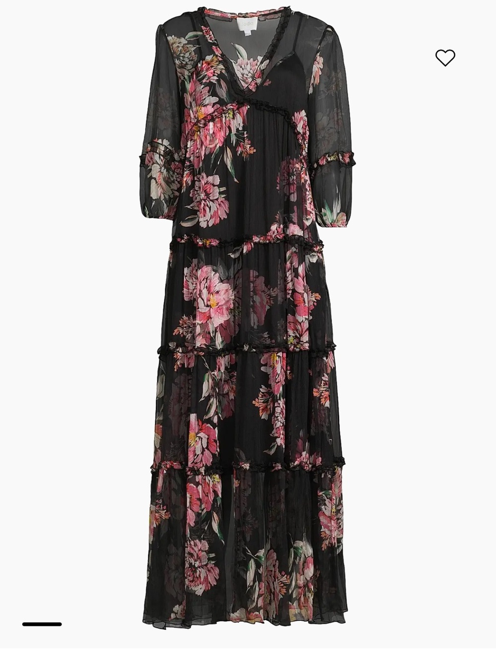 Johnny Was Lizzy Ruffle Maxi Dress
